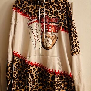 Leopard Print Baseball Hoodie